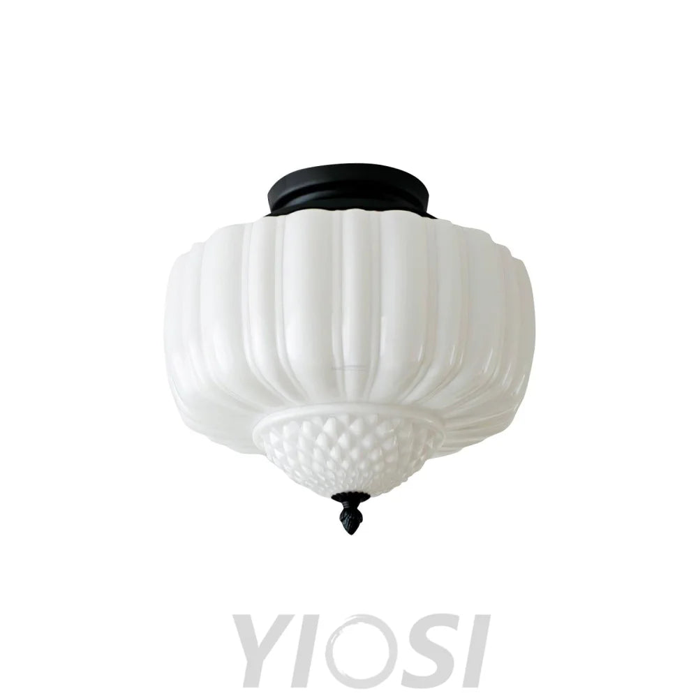Charles Edwards Taper Flush Mount - Black & White, Charles, Semi Flush Mounts-1-Yiosilamp