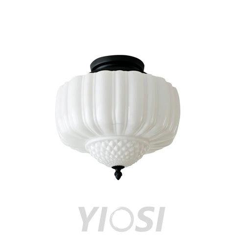 Charles Edwards Taper Flush Mount - Black & White, Charles, Semi Flush Mounts-1-Yiosilamp