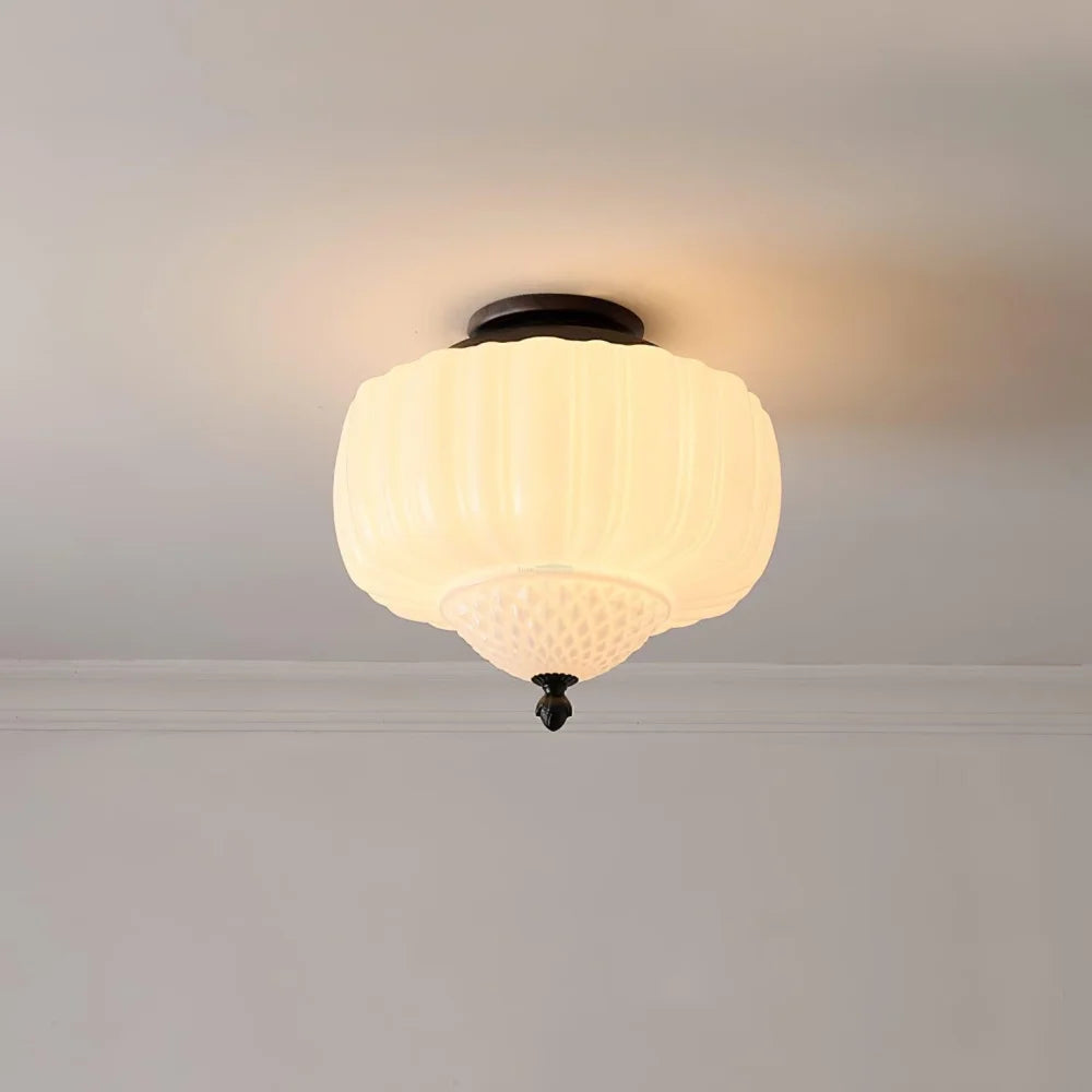Charles Edwards Taper Flush Mount - Black & White, Charles, Semi Flush Mounts-1-Yiosilamp