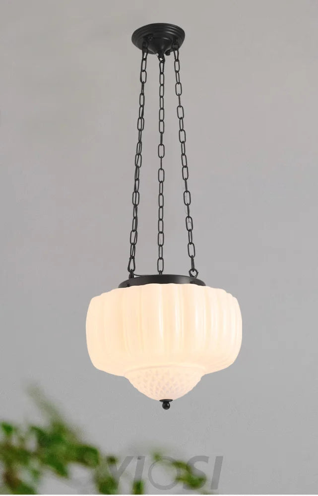 Charles Edwards Taper Pendant Light - Black & White, Charles, Semi Flush Mounts-1-Yiosilamp