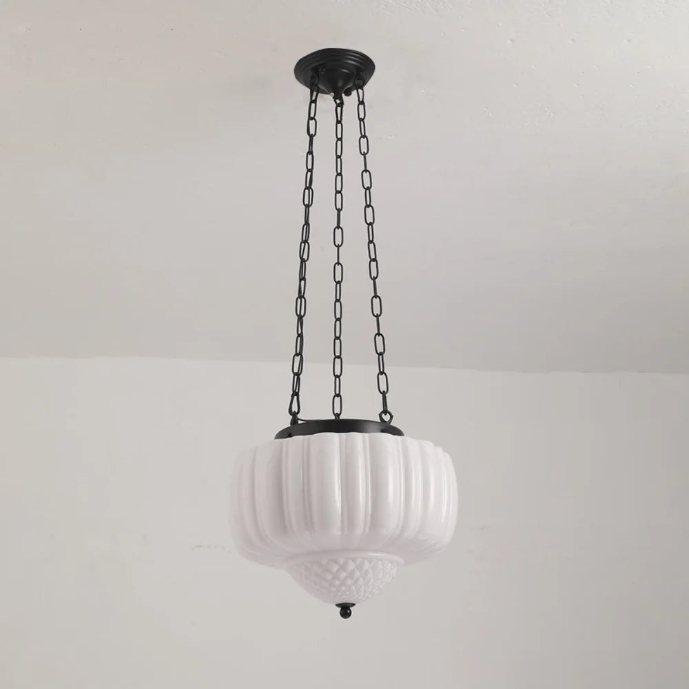 Charles Edwards Taper Pendant Light - Black & White, Charles, Semi Flush Mounts-1-Yiosilamp