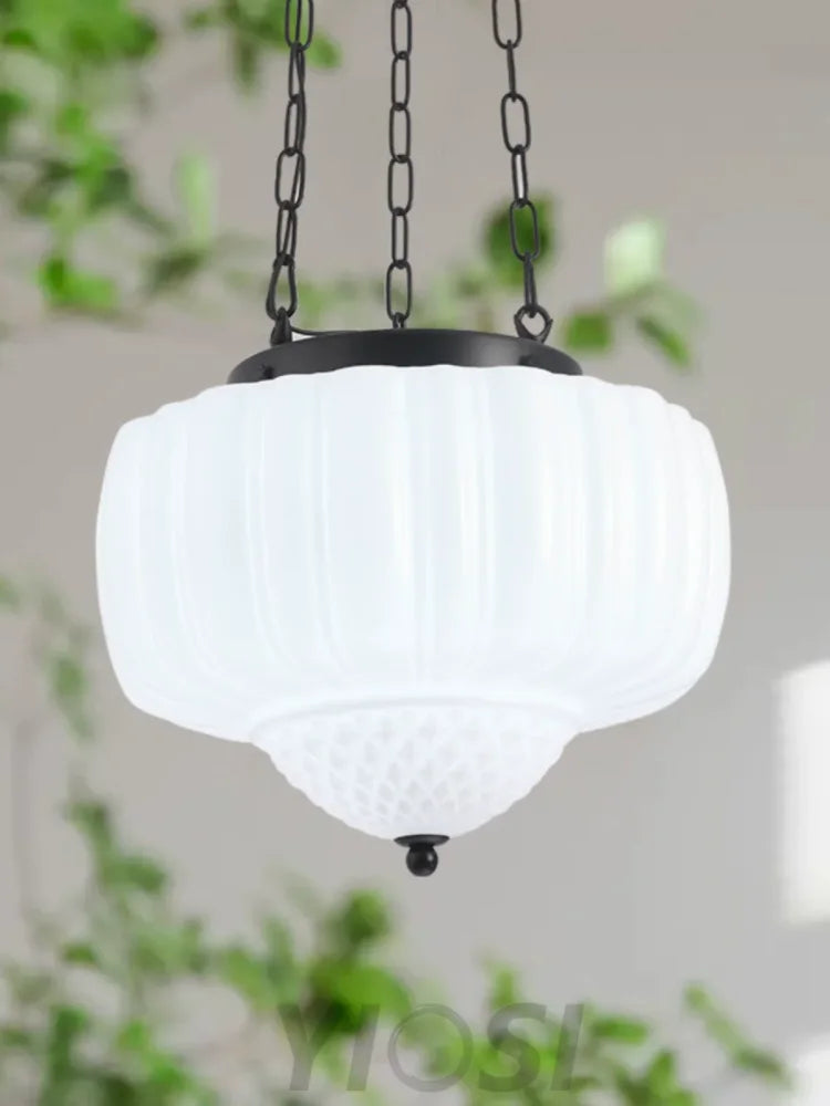 Charles Edwards Taper Pendant Light - Black & White, Charles, Semi Flush Mounts-1-Yiosilamp