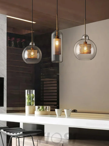 Chiswick Glass Pendant with Combinaton - Art Glass-1-Yiosilamp