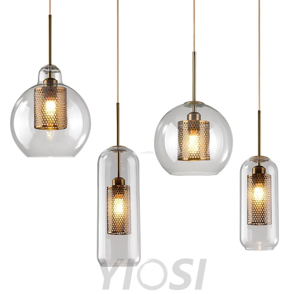 Chiswick Glass Pendant with Combinaton - Art Glass-1-Yiosilamp