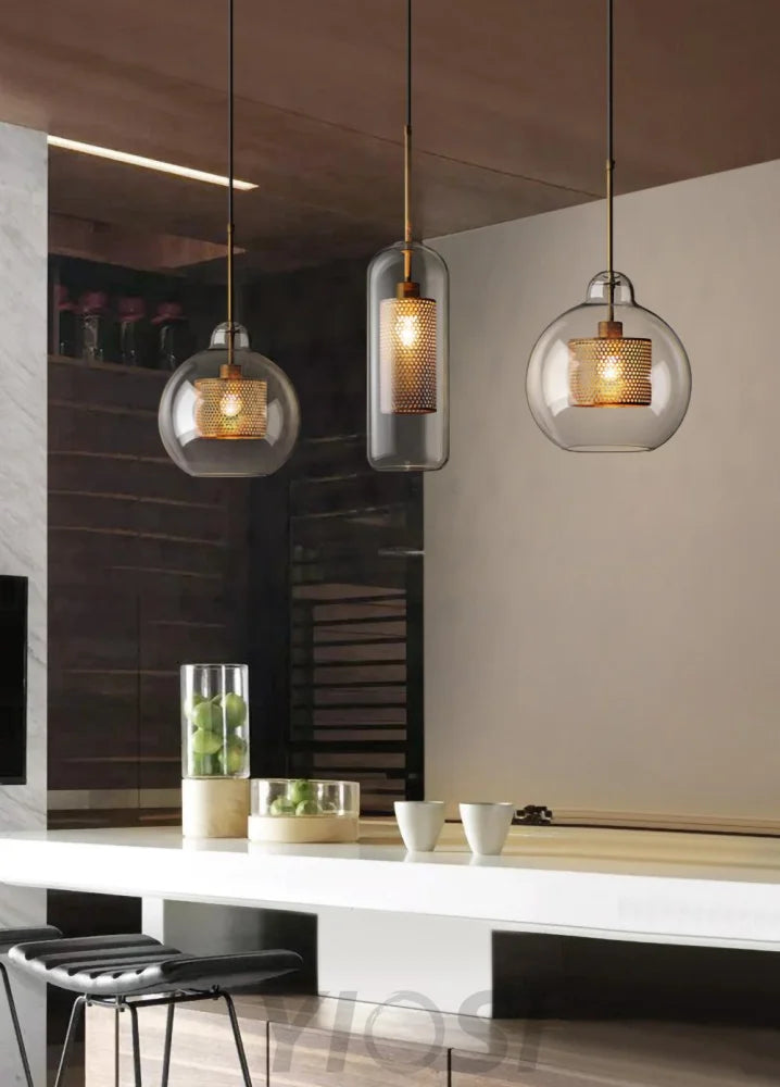 Chiswick Glass Pendant with Combinaton - Art Glass-1-Yiosilamp