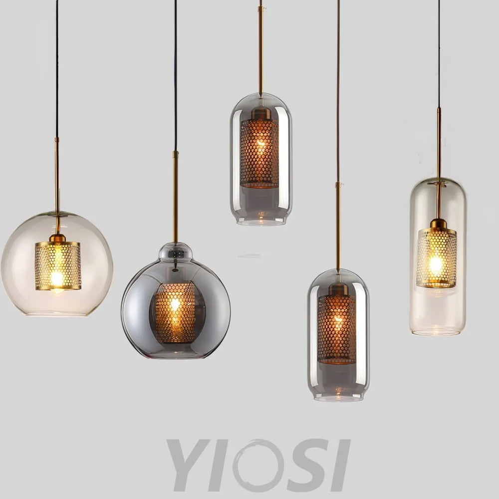 Chiswick Glass Pendant with Combinaton - Art Glass-1-Yiosilamp