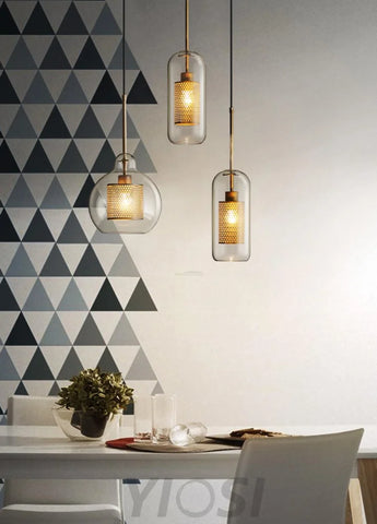 Chiswick Glass Pendant with Combinaton - Art Glass-1-Yiosilamp