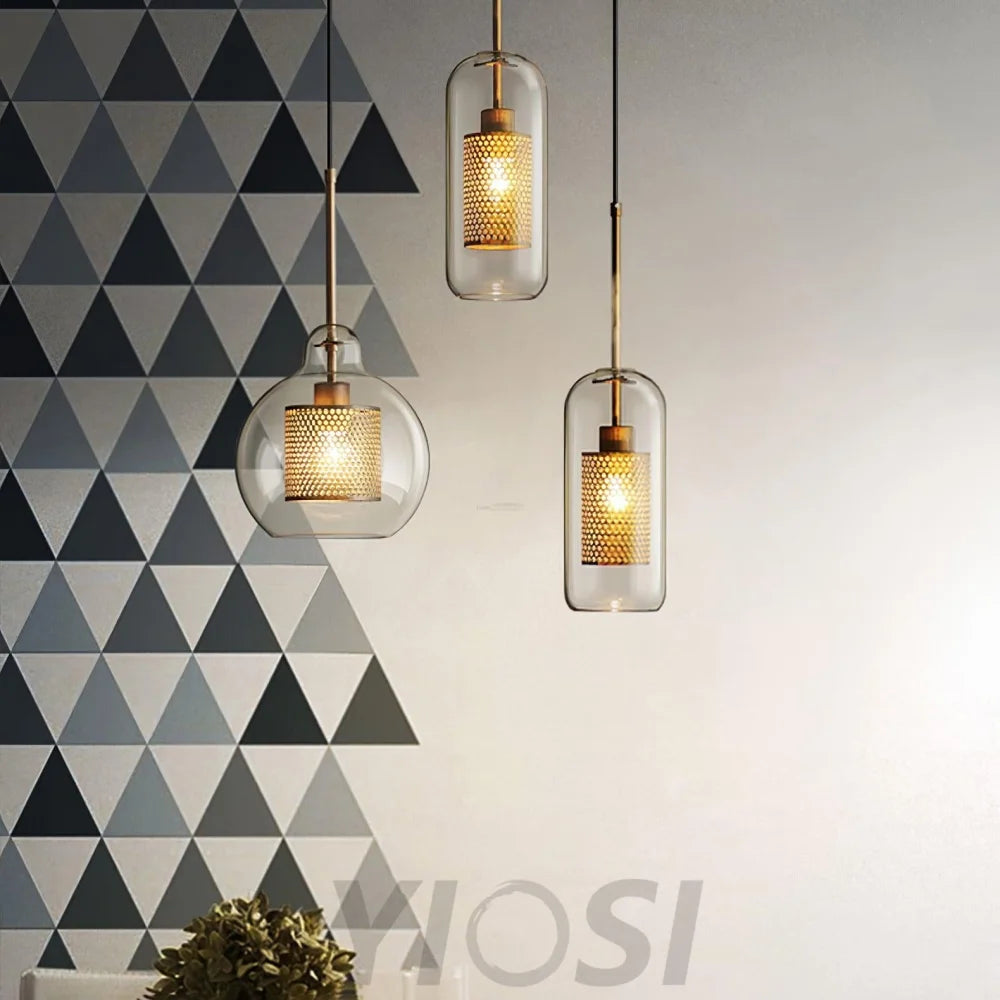 Chiswick Glass Pendant with Combinaton - Art Glass-1-Yiosilamp