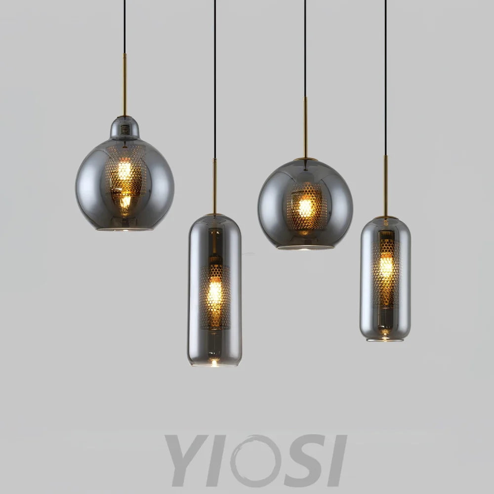 Chiswick Glass Pendant with Combinaton - Art Glass-1-Yiosilamp