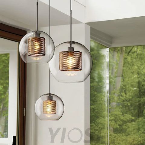 Chiswick Glass Pendant with Combinaton - Art Glass-1-Yiosilamp