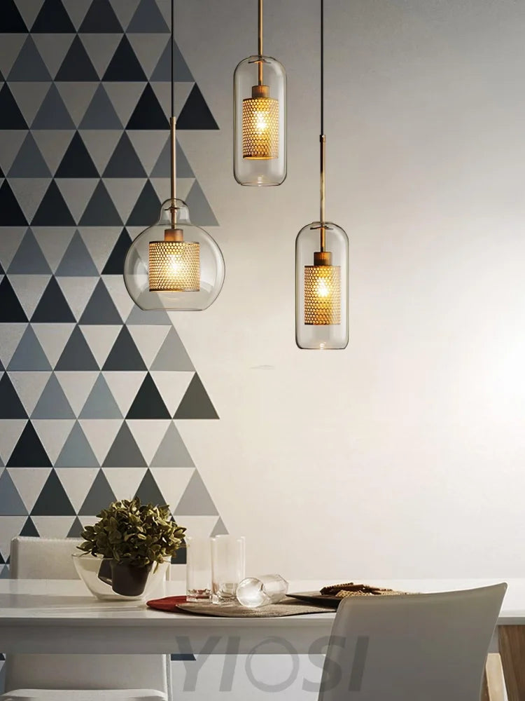 Chiswick Glass Pendant with Combinaton - Art Glass-1-Yiosilamp