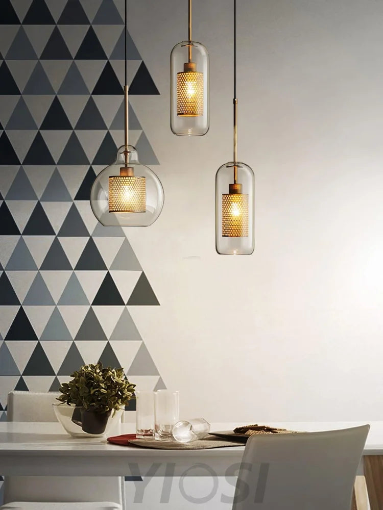 Chiswick Glass Pendant with Combinaton - Art Glass-1-Yiosilamp