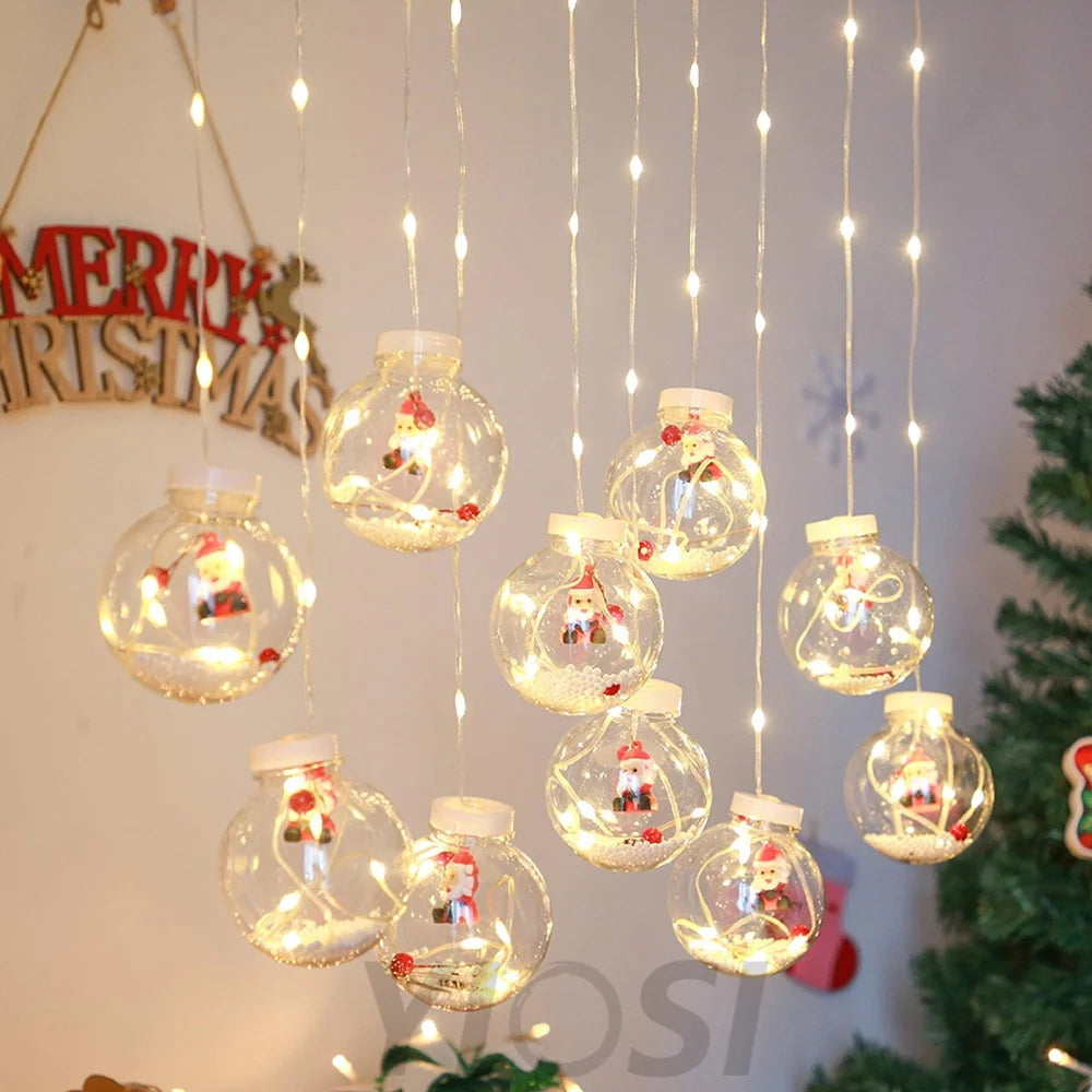 Christmas Ball String Lights ∅ 118.1″ - Linellae-1-Yiosilamp