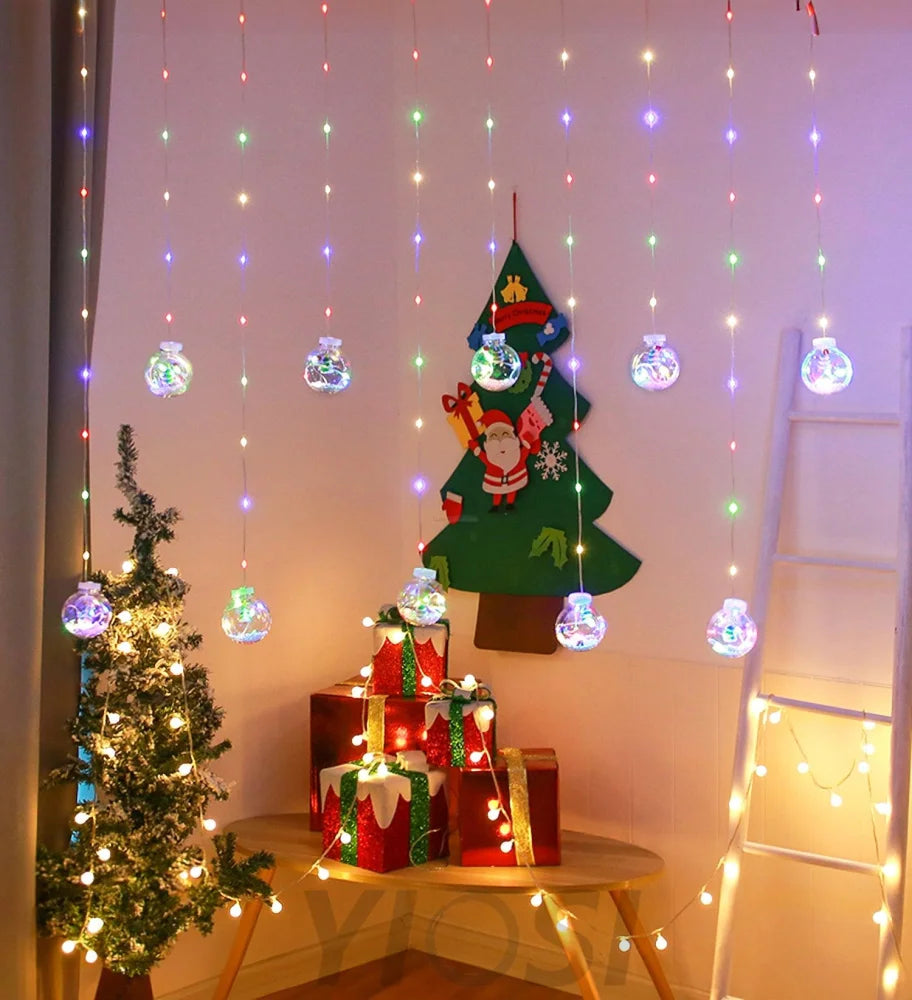 Christmas Ball String Lights ∅ 118.1″ - Linellae-1-Yiosilamp