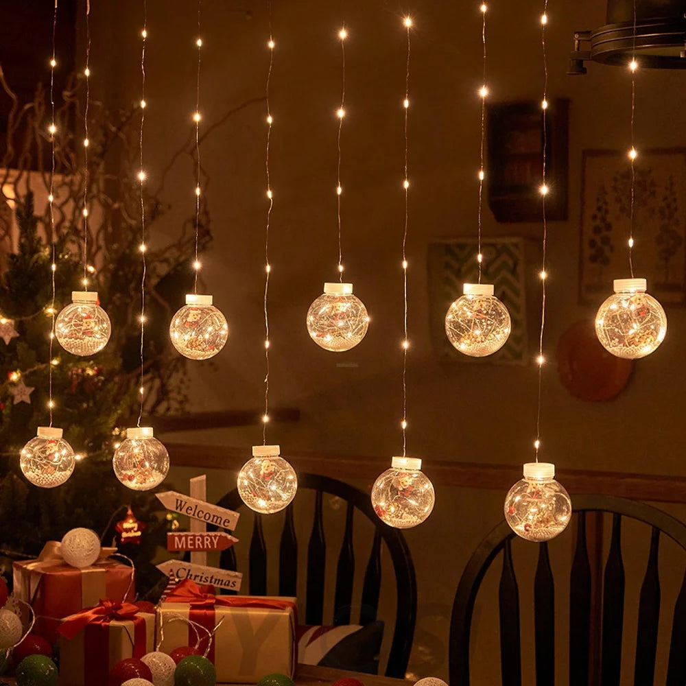 Christmas Ball String Lights ∅ 118.1″ - Linellae-1-Yiosilamp