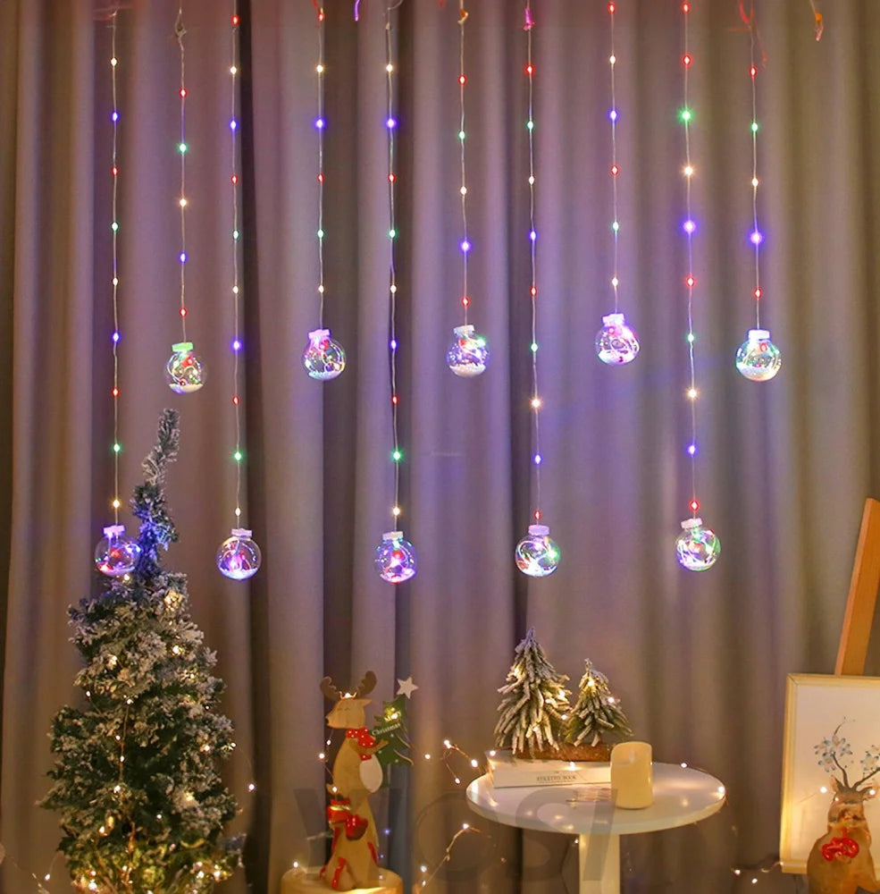 Christmas Ball String Lights ∅ 118.1″ - Linellae-1-Yiosilamp