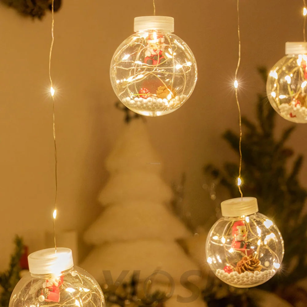 Christmas Ball String Lights ∅ 118.1″ - Linellae-1-Yiosilamp
