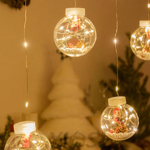 Christmas Ball String Lights ∅ 118.1″ - Linellae-1-Yiosilamp
