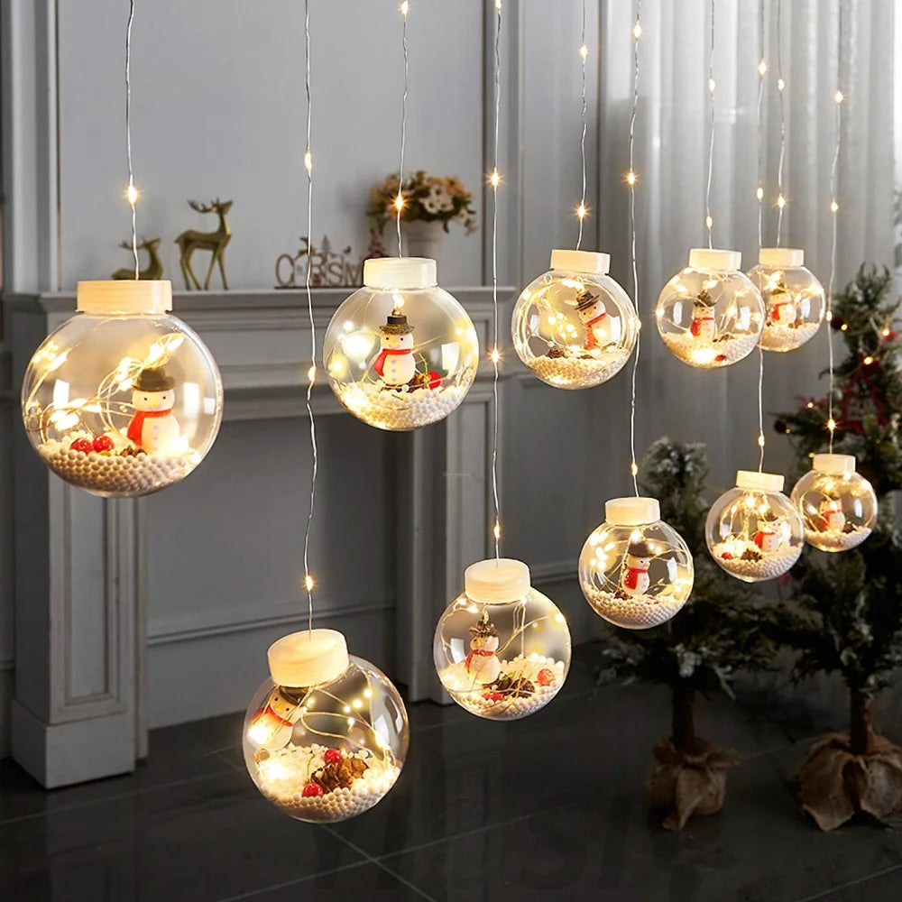 Christmas Ball String Lights ∅ 118.1″ - Linellae-1-Yiosilamp