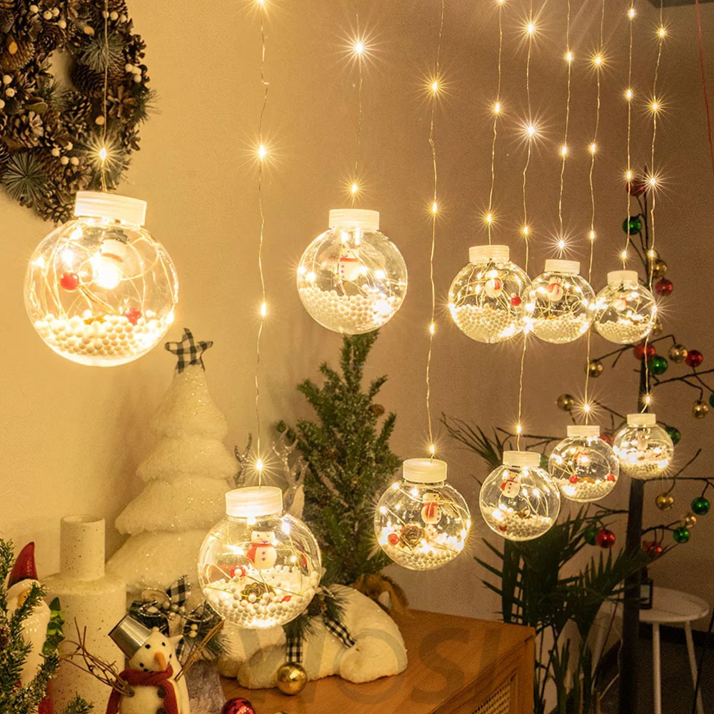 Christmas Ball String Lights ∅ 118.1″ - Linellae-1-Yiosilamp