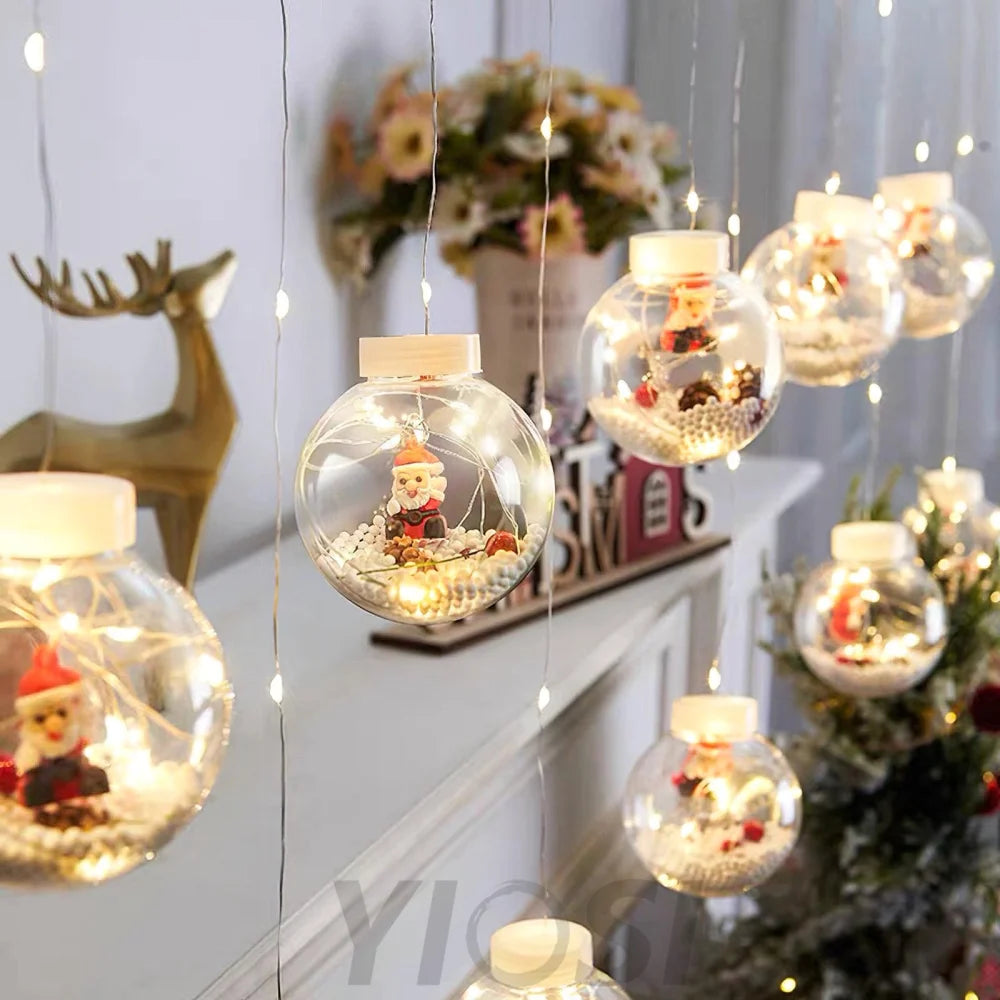 Christmas Ball String Lights ∅ 118.1″ - Linellae-1-Yiosilamp