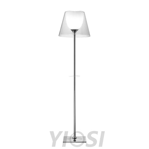 Chrome Prism Floor Lamp ∅ 15.7″ - Art Glass-1-Yiosilamp