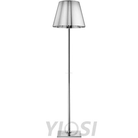 Chrome Prism Floor Lamp ∅ 15.7″ - Art Glass-1-Yiosilamp