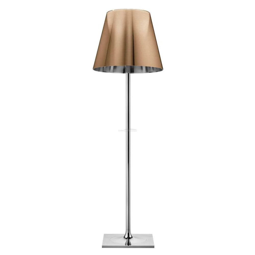 Chrome Prism Floor Lamp ∅ 15.7″ - Art Glass-1-Yiosilamp