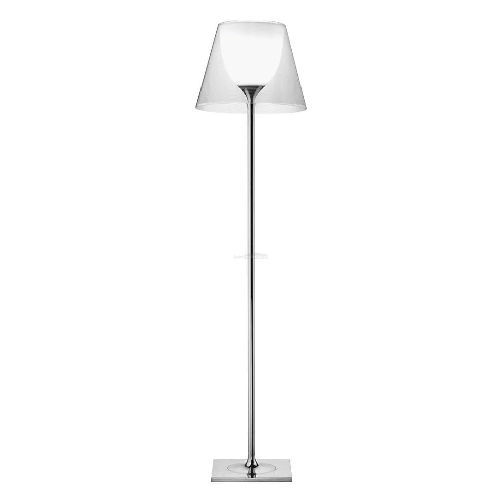 Chrome Prism Floor Lamp ∅ 15.7″ - Art Glass-1-Yiosilamp