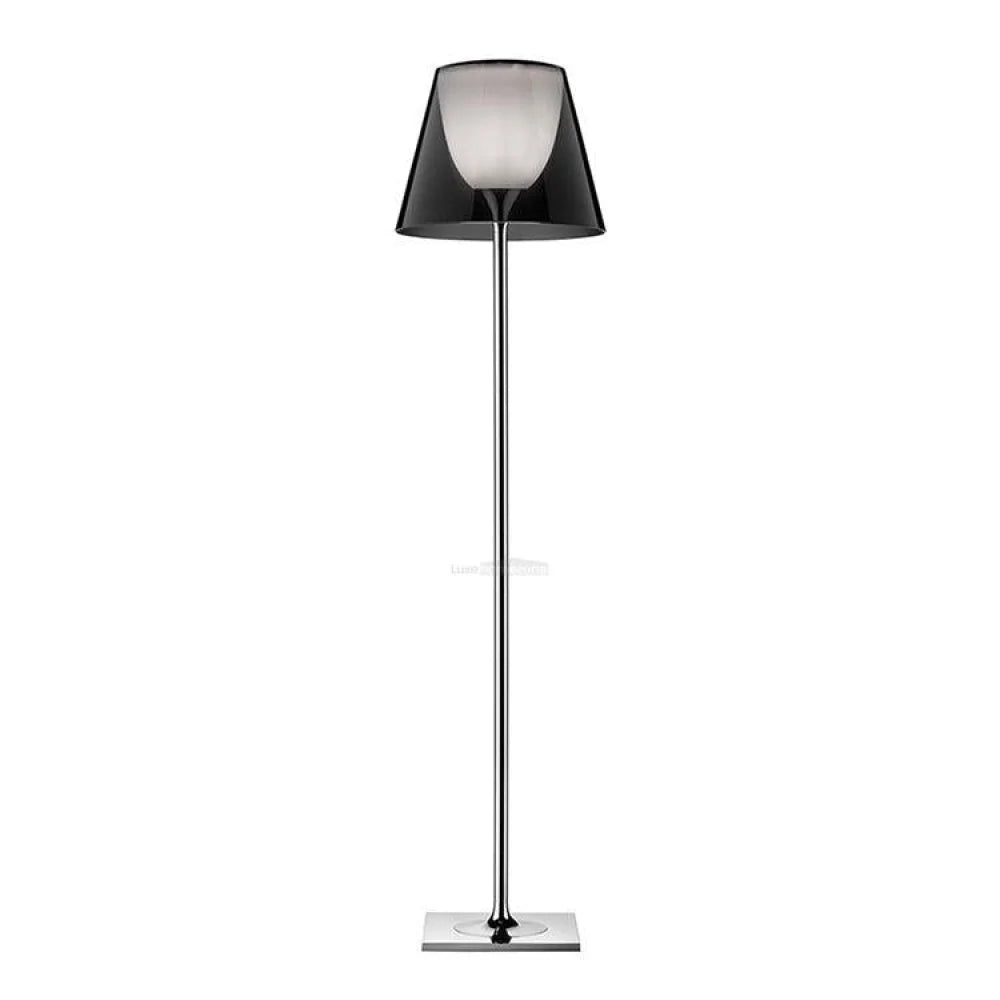 Chrome Prism Floor Lamp ∅ 15.7″ - Art Glass-1-Yiosilamp