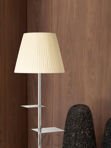 Chrome Prism Side Table Floor Lamp  ∅ 15.6″ - Yiosilamp