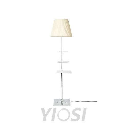 Chrome Prism Side Table Floor Lamp  ∅ 15.6″ - Yiosilamp