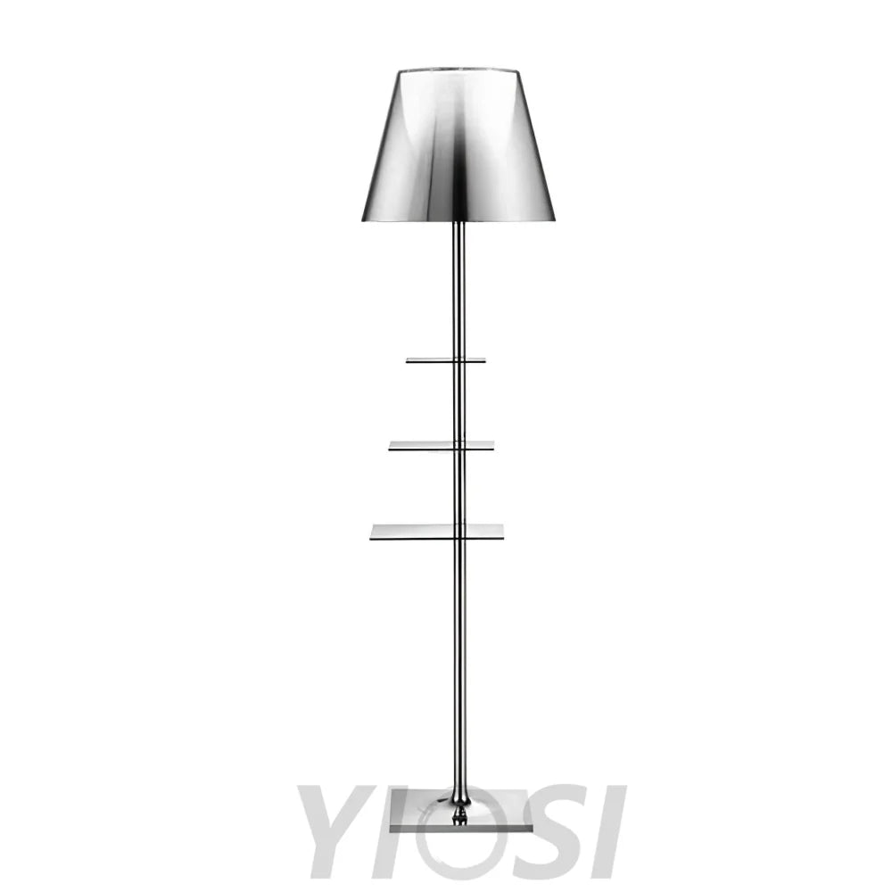 Chrome Prism Side Table Floor Lamp  ∅ 15.6″ - Yiosilamp