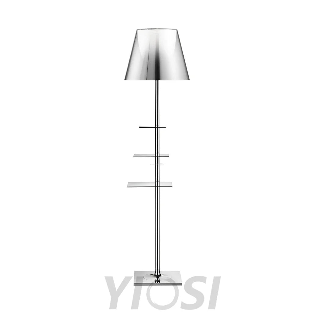 Chrome Prism Side Table Floor Lamp  ∅ 15.6″ - Yiosilamp