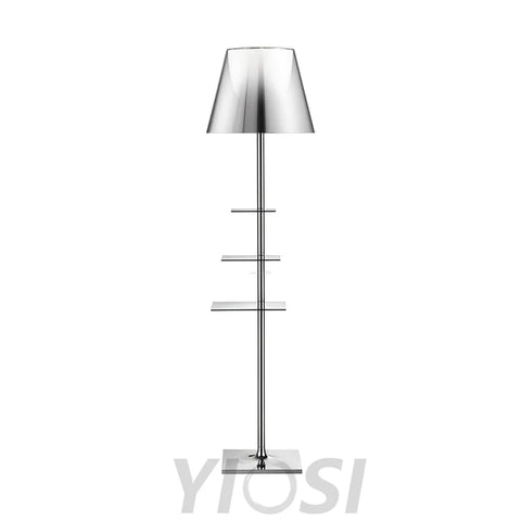 Chrome Prism Side Table Floor Lamp  ∅ 15.6″ - Yiosilamp