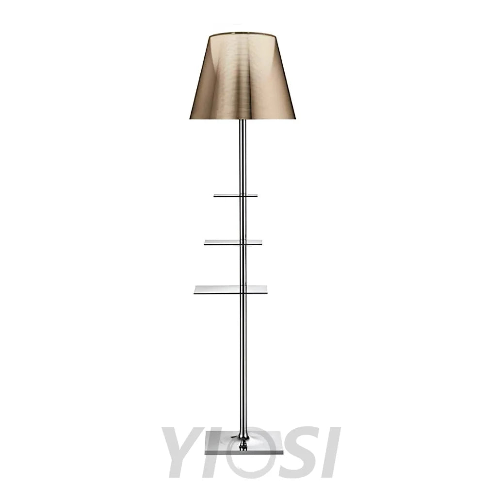 Chrome Prism Side Table Floor Lamp  ∅ 15.6″ - Yiosilamp