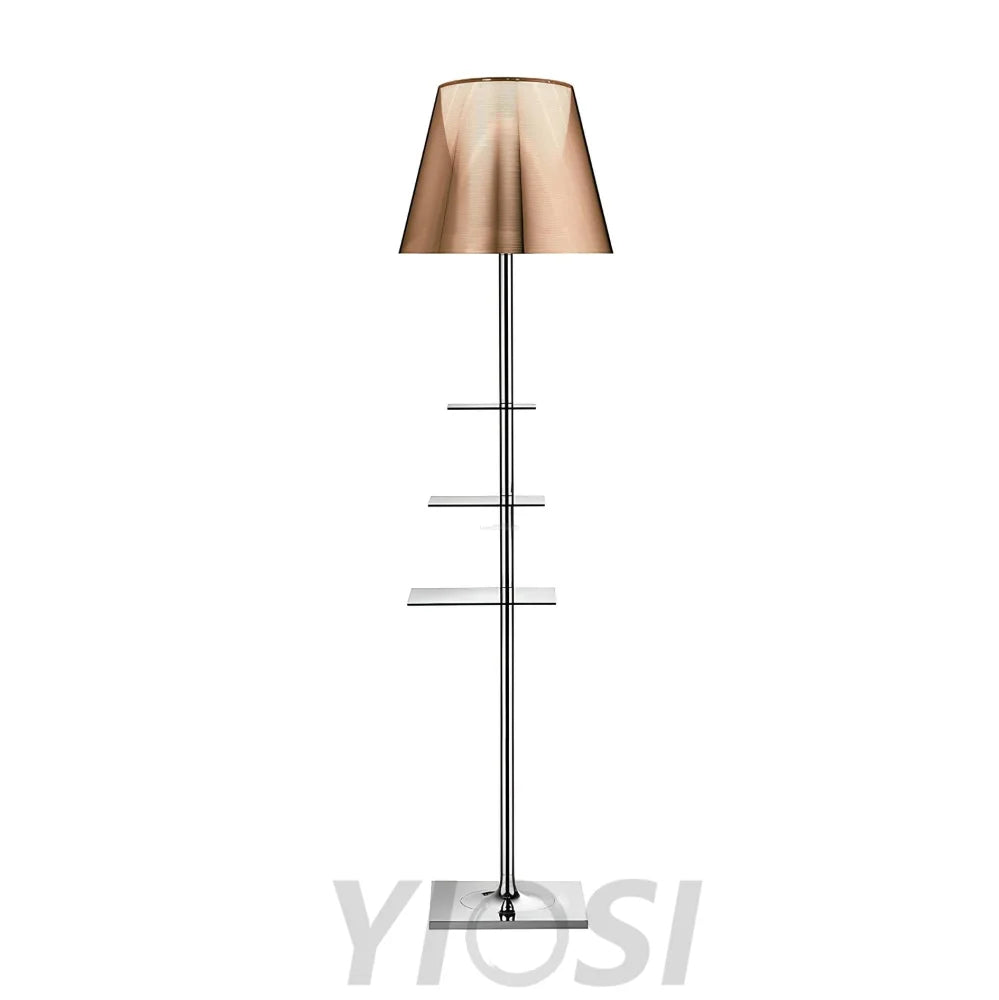 Chrome Prism Side Table Floor Lamp  ∅ 15.6″ - Yiosilamp