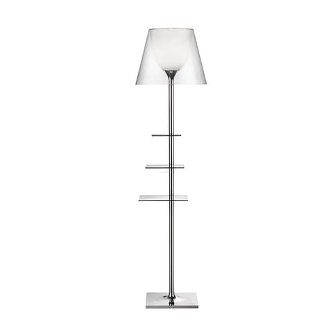 Chrome Prism Side Table Floor Lamp  ∅ 15.6″ - Yiosilamp