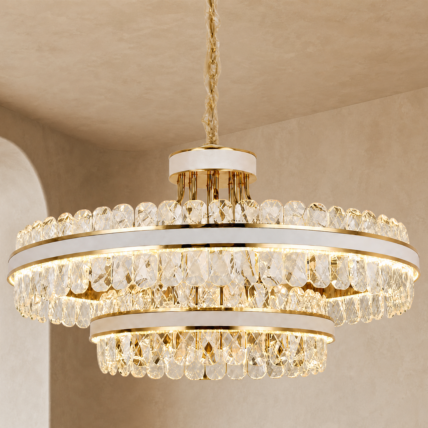 Cintura Leather Duo Chandelier