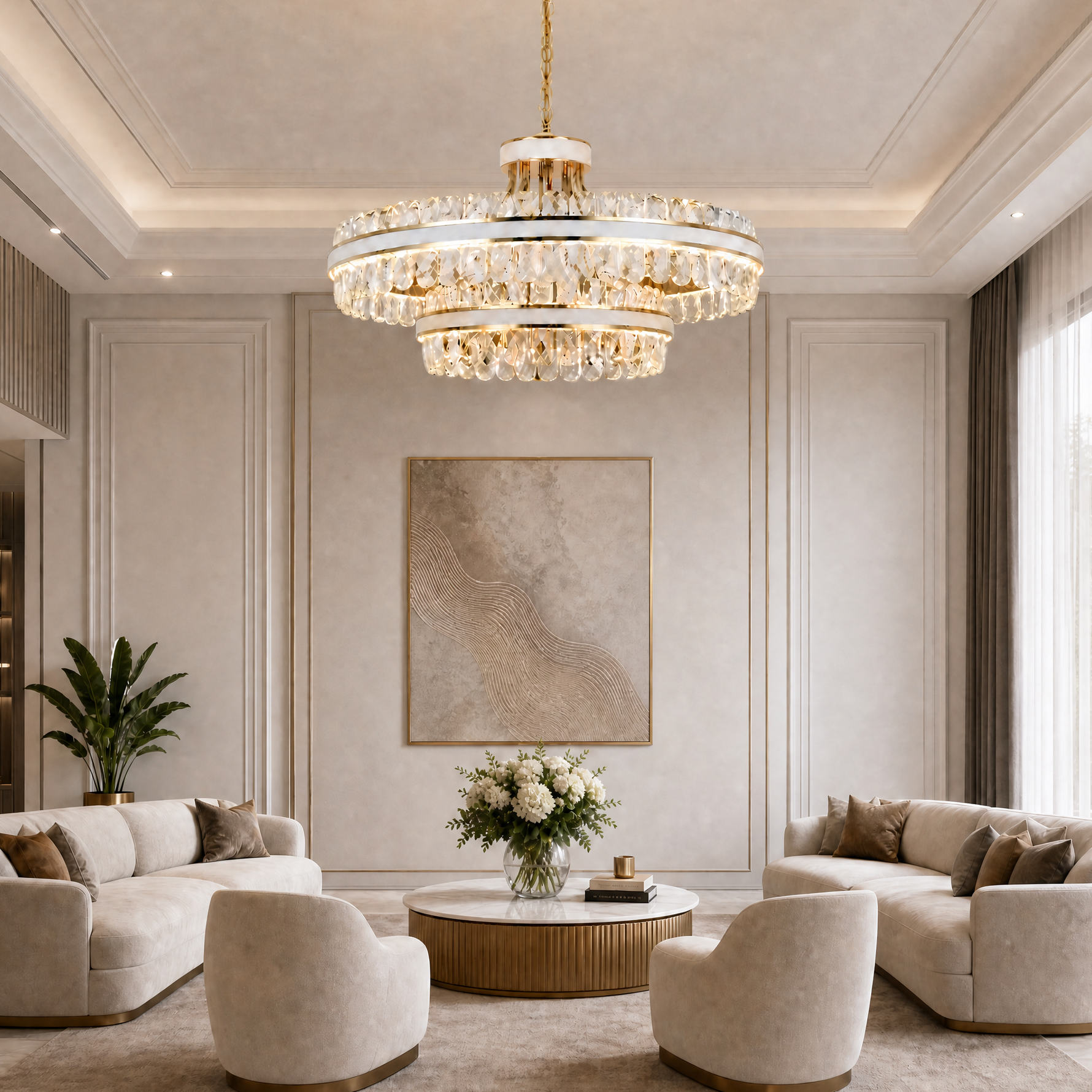 Cintura Leather Duo Chandelier