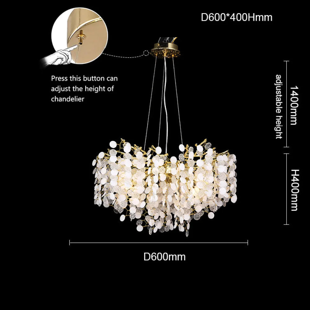 Circe Modern Clear Crystal Round Branch Chandelier For Living Room 29.9’’Diam Chandelier