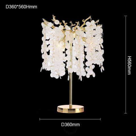 Circe Modern Clear Crystal Table Lamp For Bedroom Gold Branch Chandelier