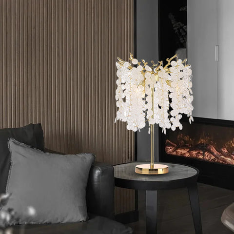 Circe Modern Clear Crystal Table Lamp For Bedroom Gold Branch Chandelier