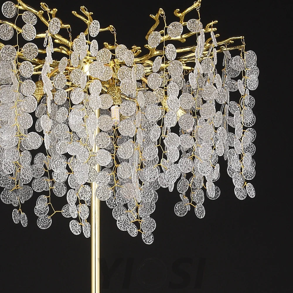 Circe Modern Clear Crystal Table Lamp For Bedroom Gold Branch Chandelier