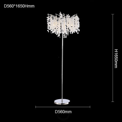 Circe Modern Round Gold Clear Crystal Floor Lamp For Living Room Standing Lamps