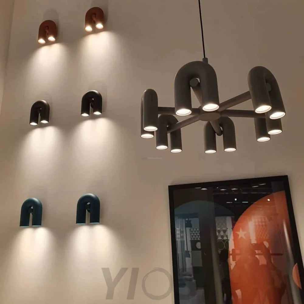 Cirkus Black Round/Linear Chandelier - Yiosilamp