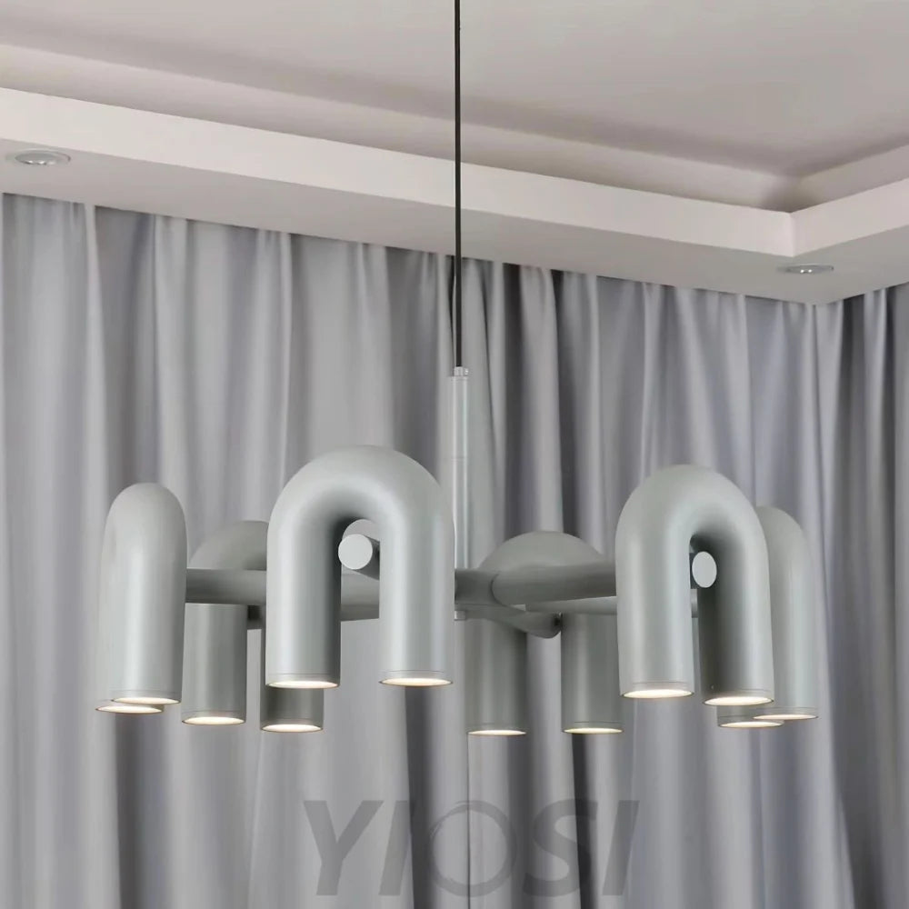 Cirkus Black Round/Linear Chandelier - Yiosilamp
