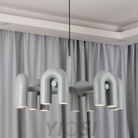 Cirkus Black Round/Linear Chandelier - Yiosilamp