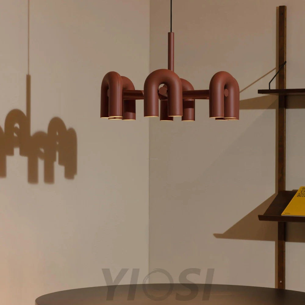Cirkus Black Round/Linear Chandelier - Yiosilamp
