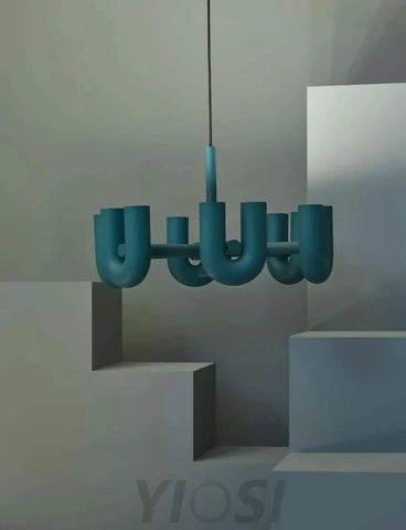 Cirkus Black Round/Linear Chandelier - Yiosilamp